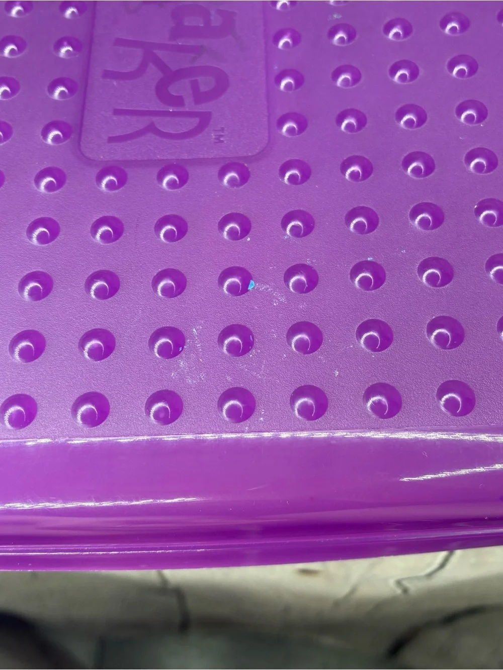 Vtg 90s Nostalgia Kidcore Spacemaker Pencil Box Case Purple Clear 11x7 AS IS